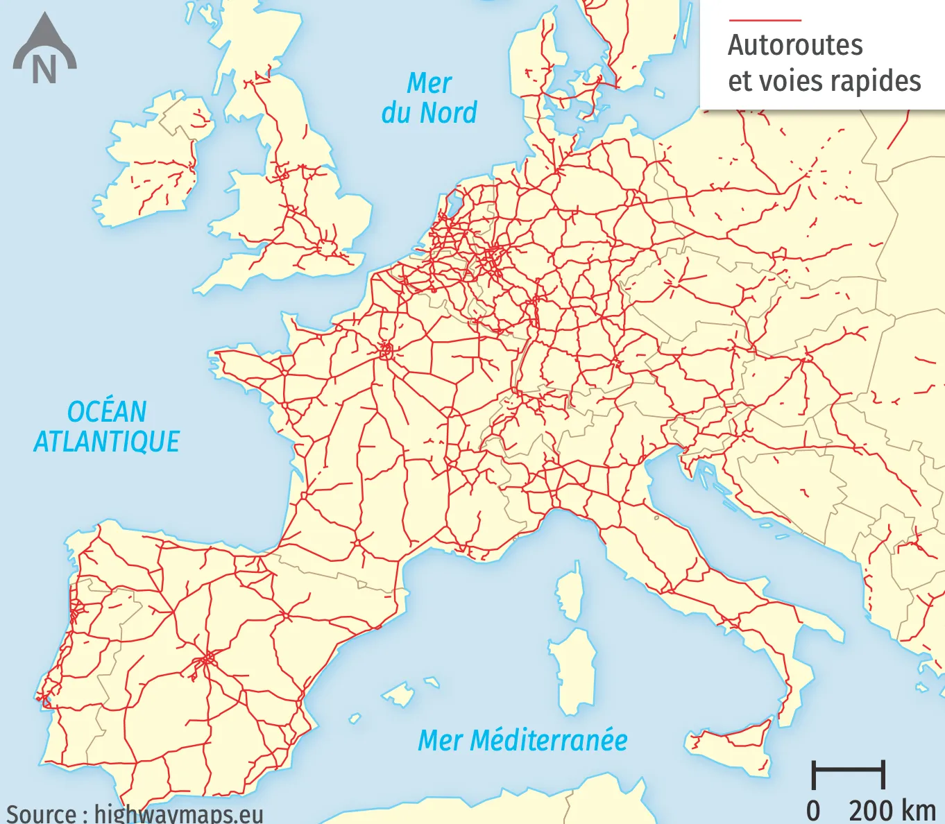 Carte 2 Un territoire maillé par des réseaux à grande vitesse