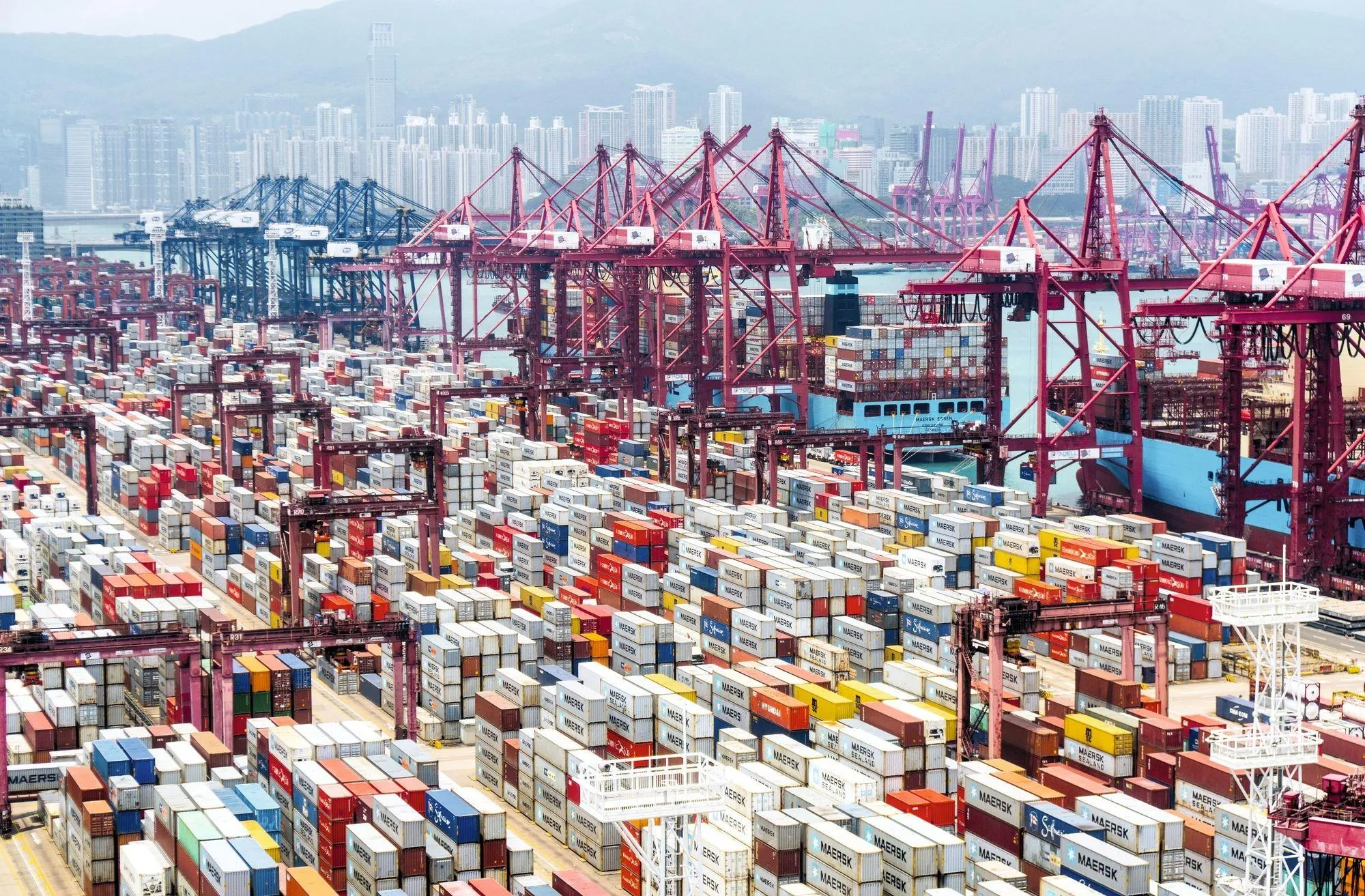 Port de Hong Kong, Chine.