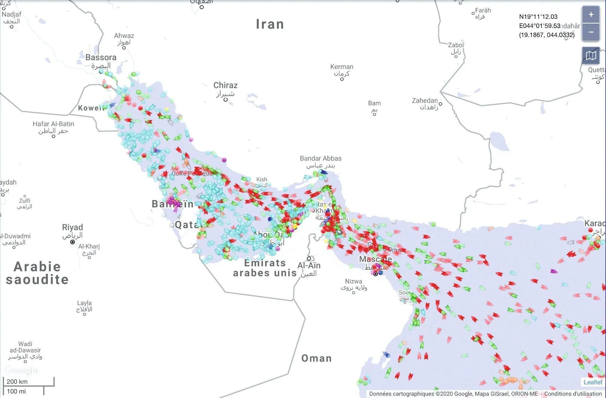 Le trafic maritime dans le golfe