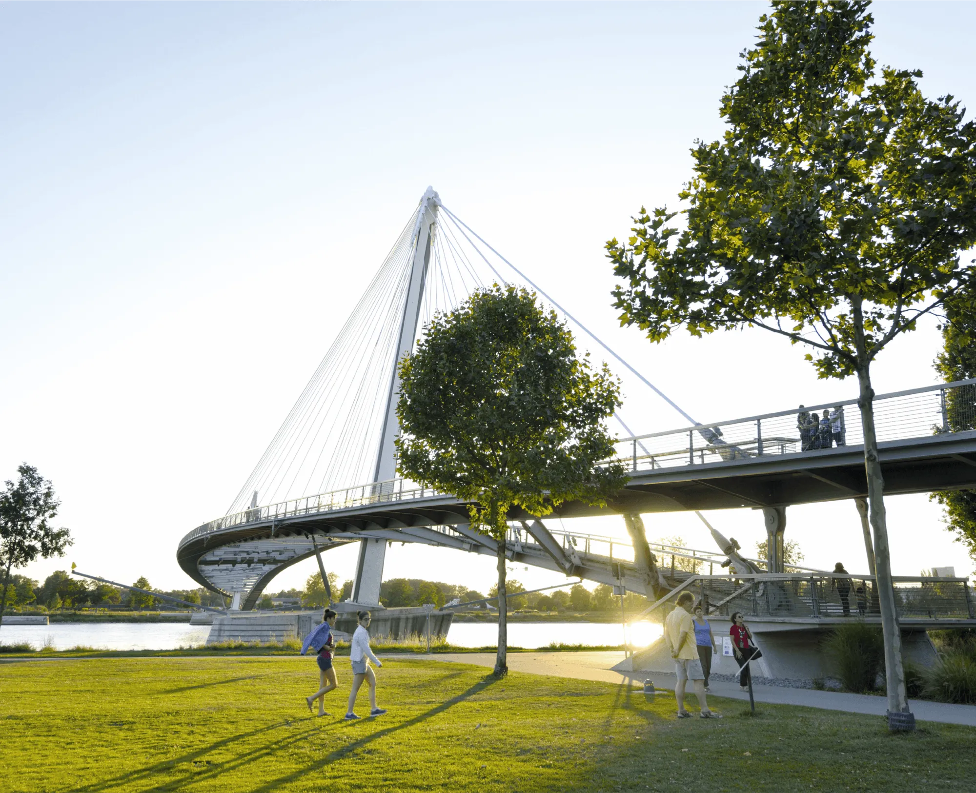 Le jardin des Deux Rives, un parc public transfrontalier entre l'Allemagne et la France