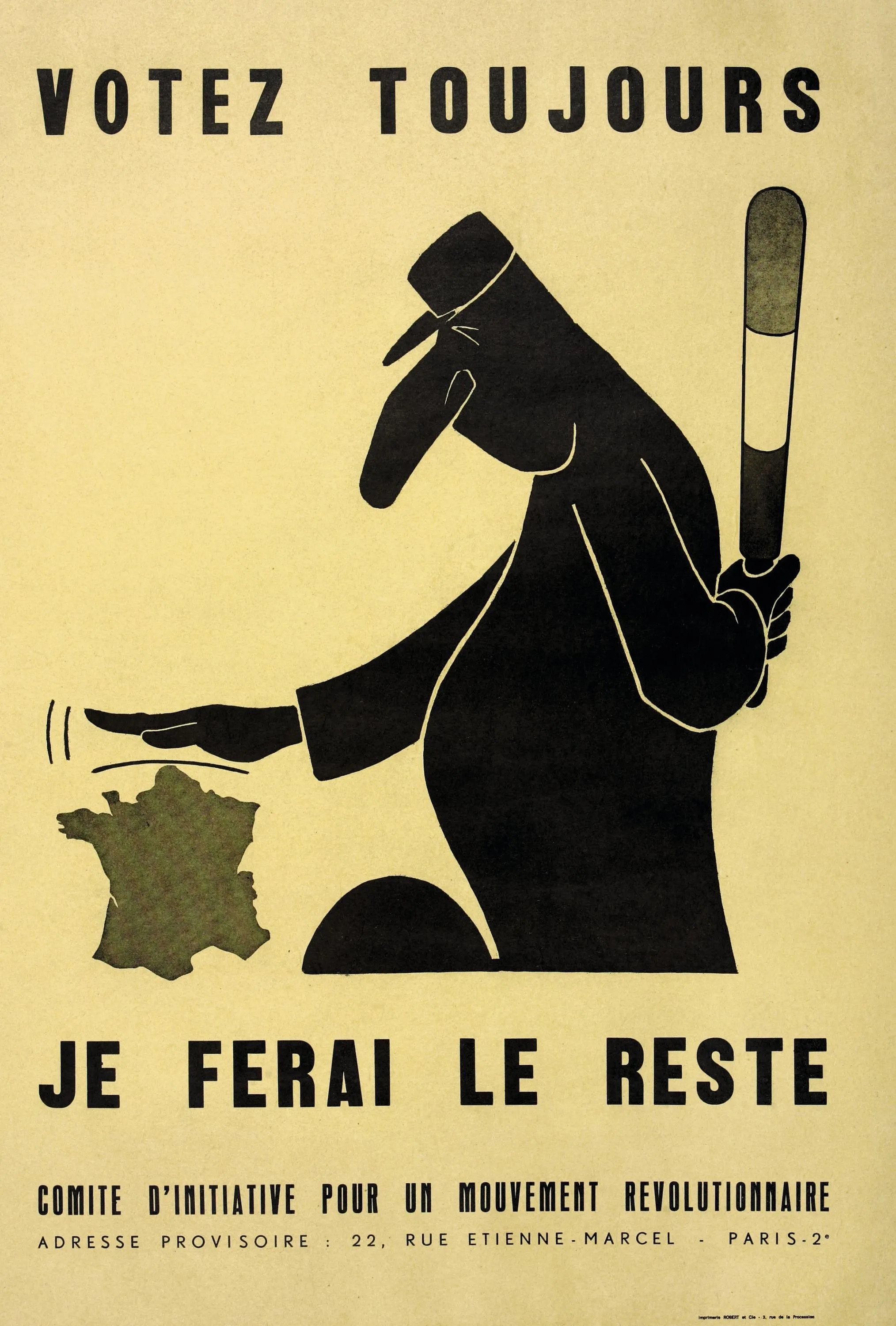 Affiche antigaulliste, mai 1968