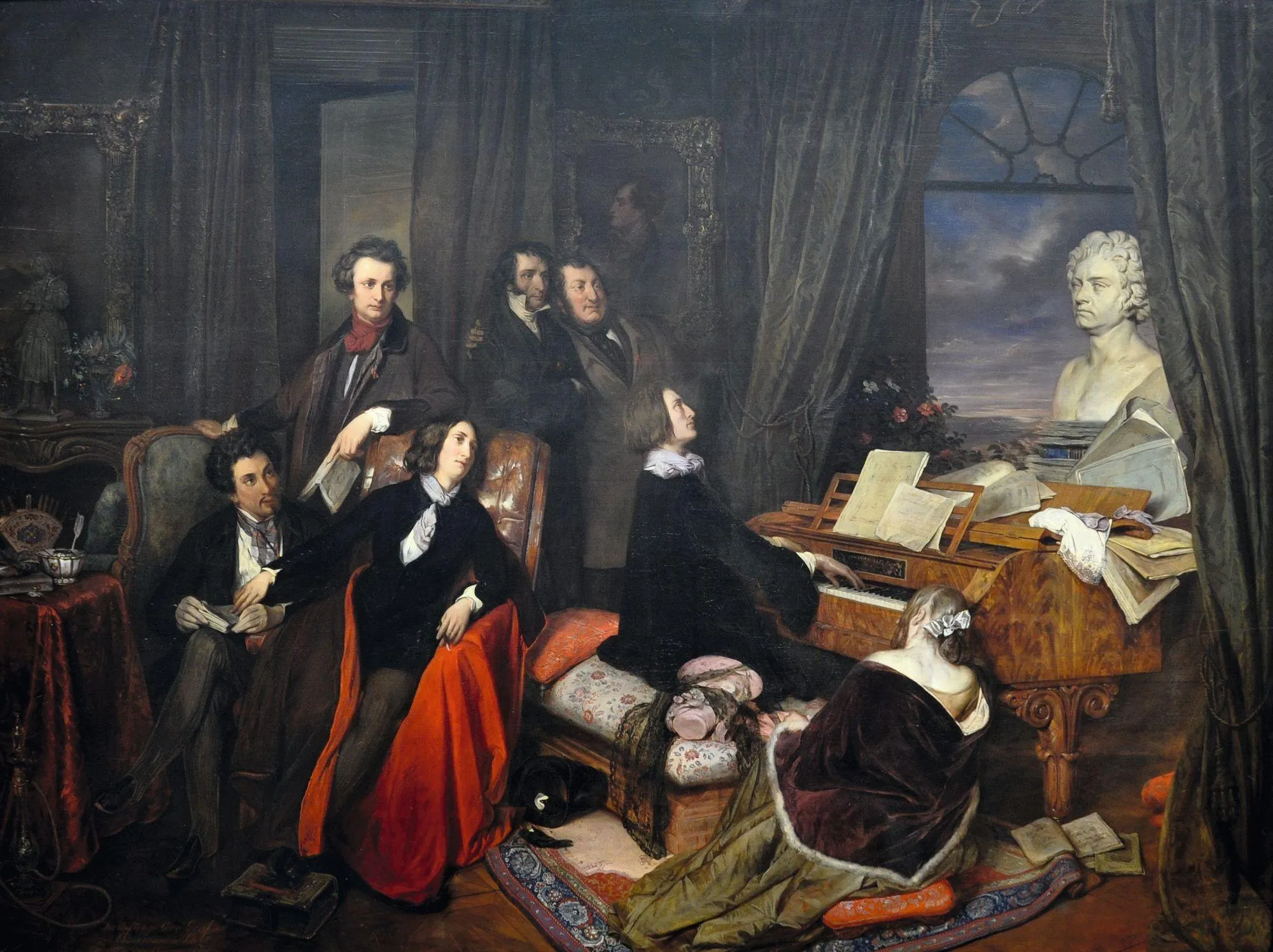 Josef Danhauser, Franz Liszt au piano