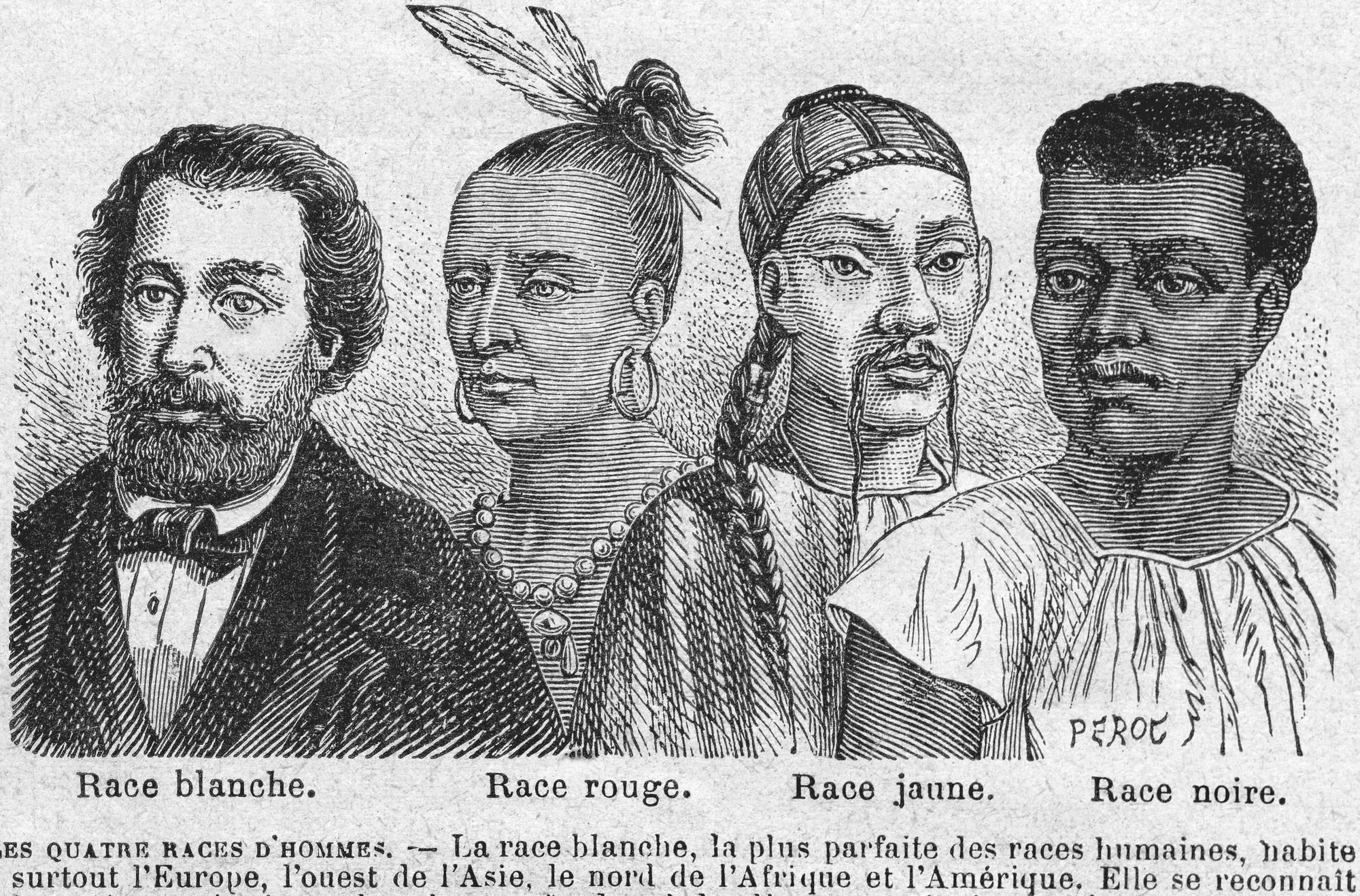 Les races humaines, Perot, illustration du livre d'Augustine Fouillée
