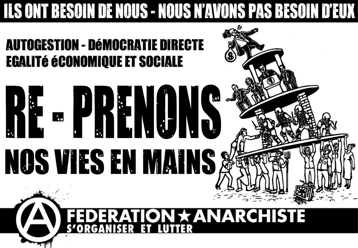 La démocratie directe, un idéal dʼextrême gauche Affiche Anarchiste