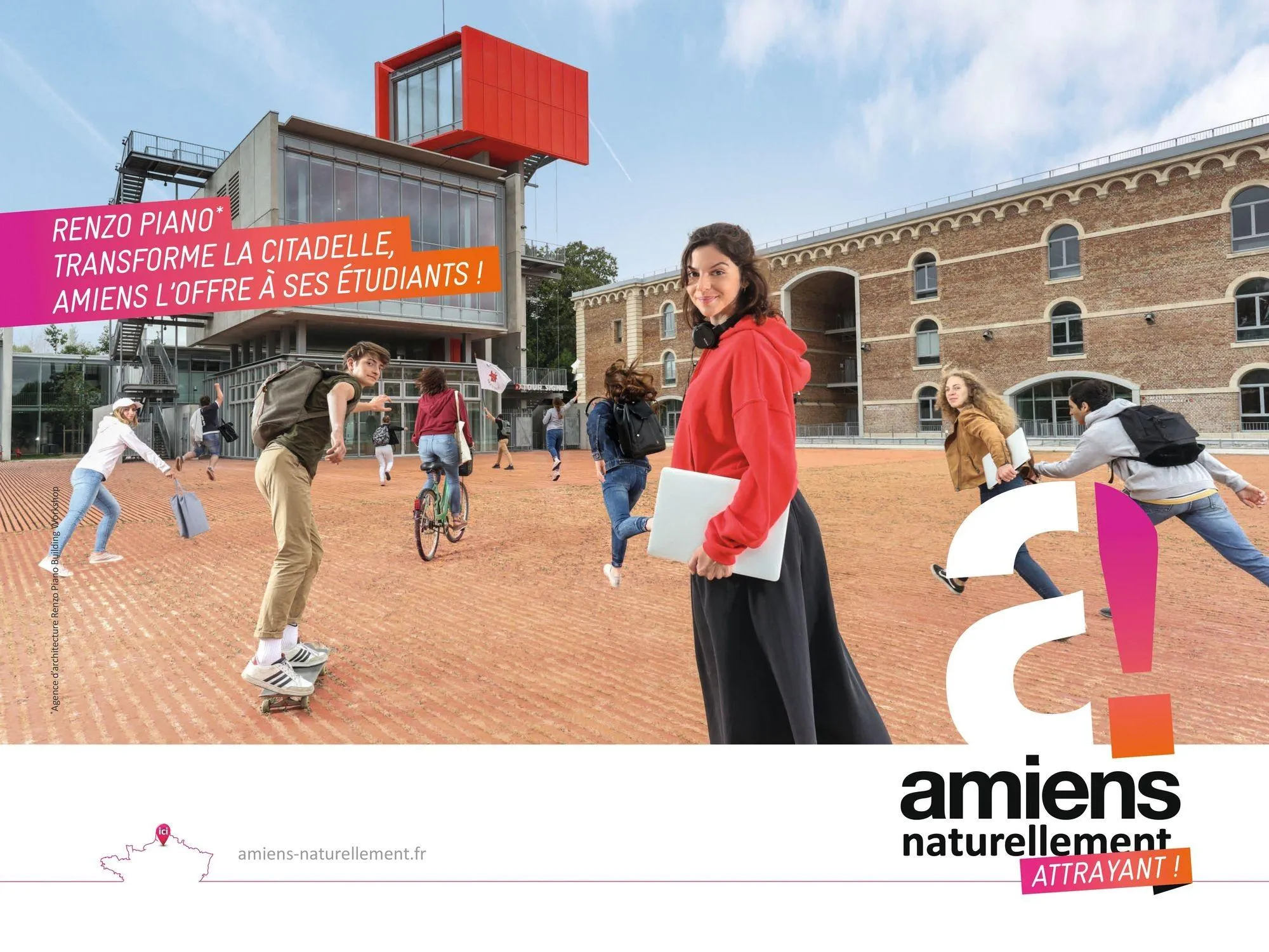 Campagne de marketing territorial de la métropole d'Amiens : Renzo Piano transforme la citadelle