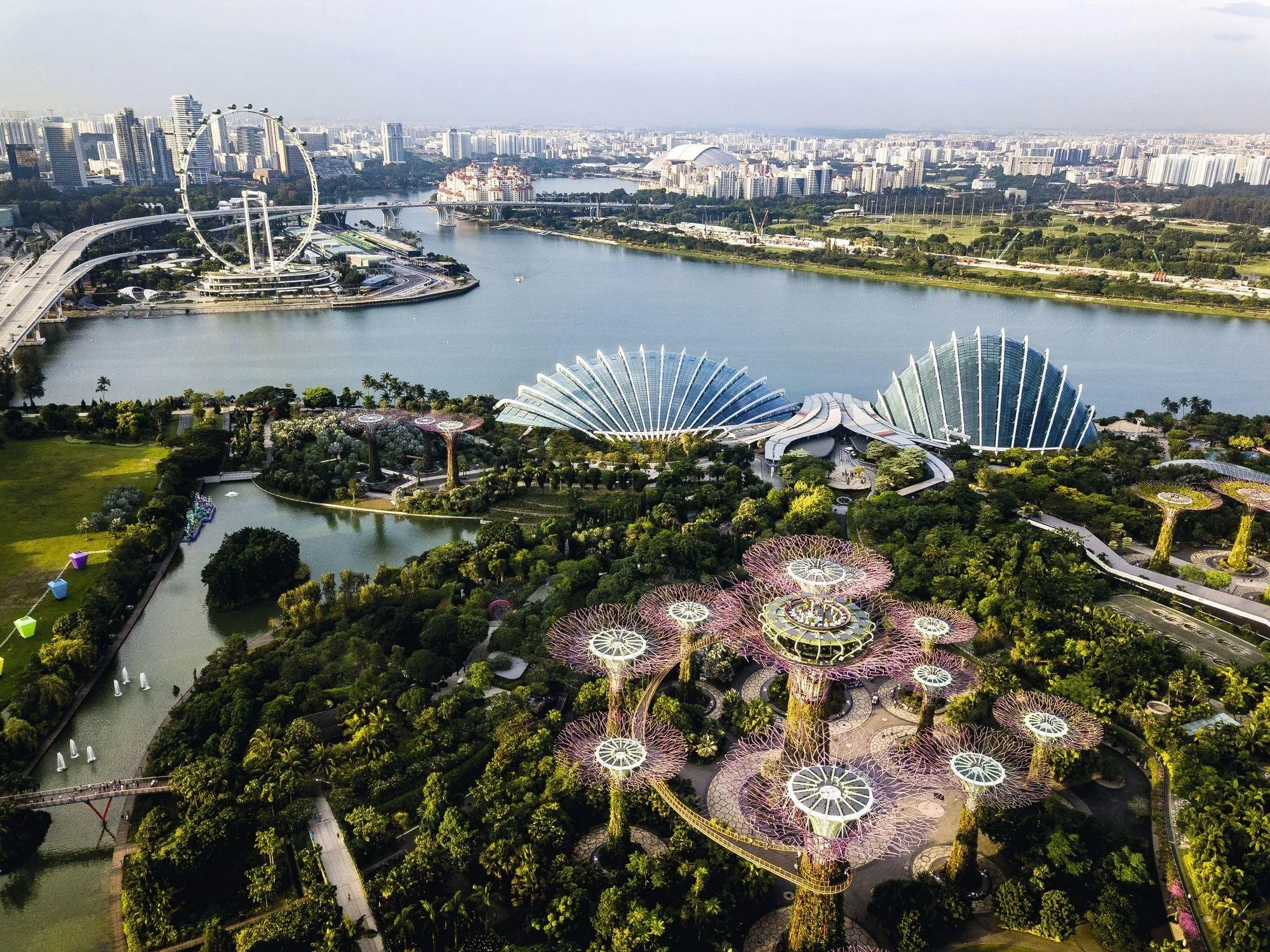 vue aérienne Singapour, une smart city