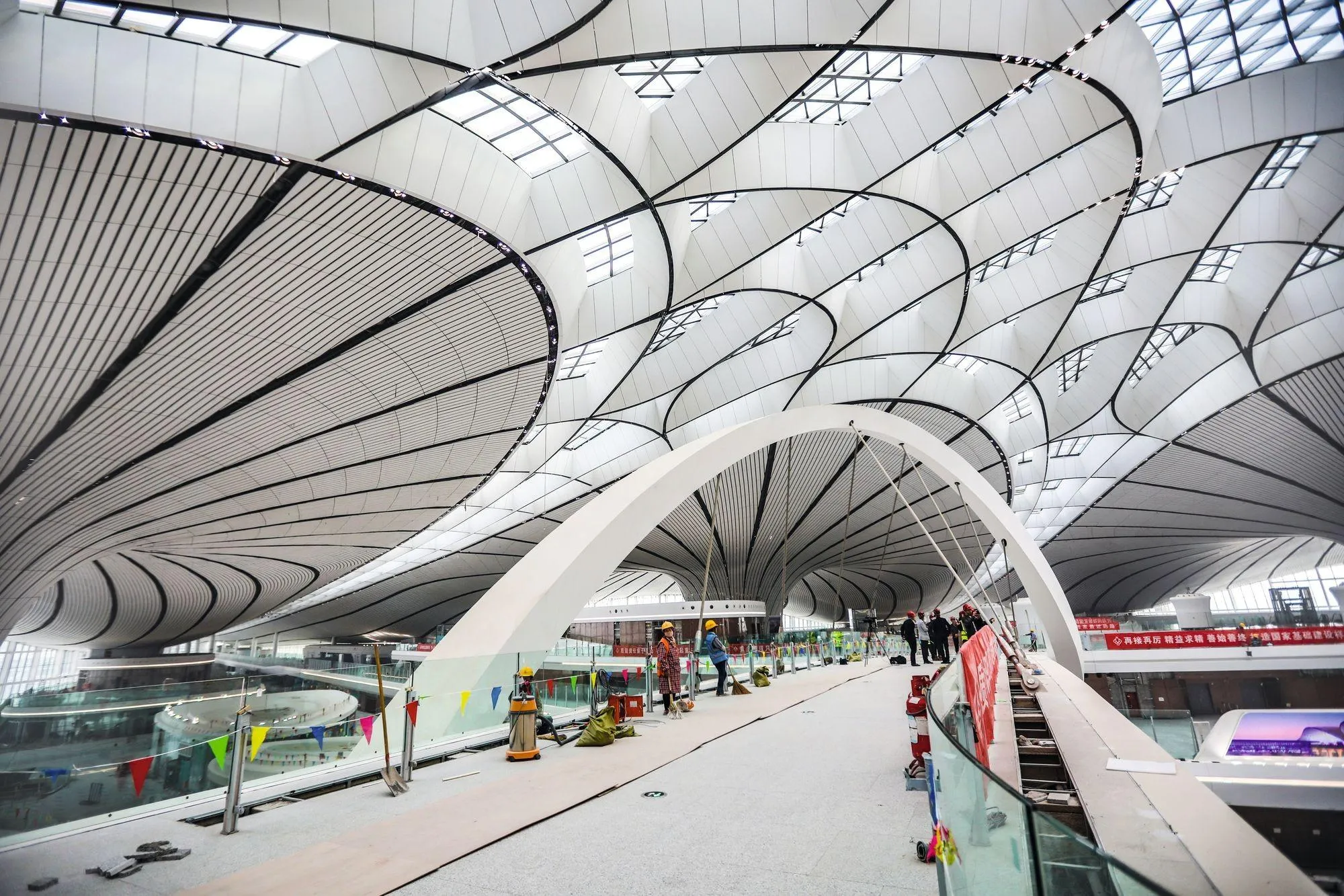 Le nouvel aéroport de Beijing, en construction