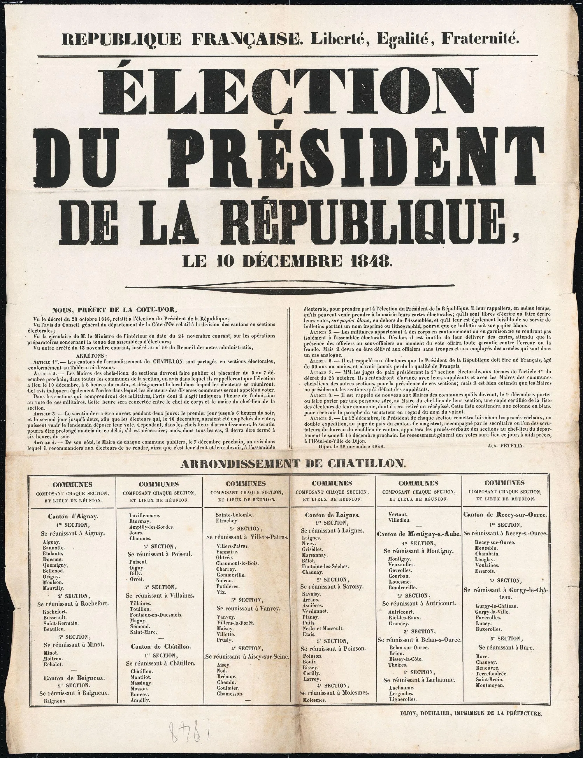 une du journal Élection du président de la République