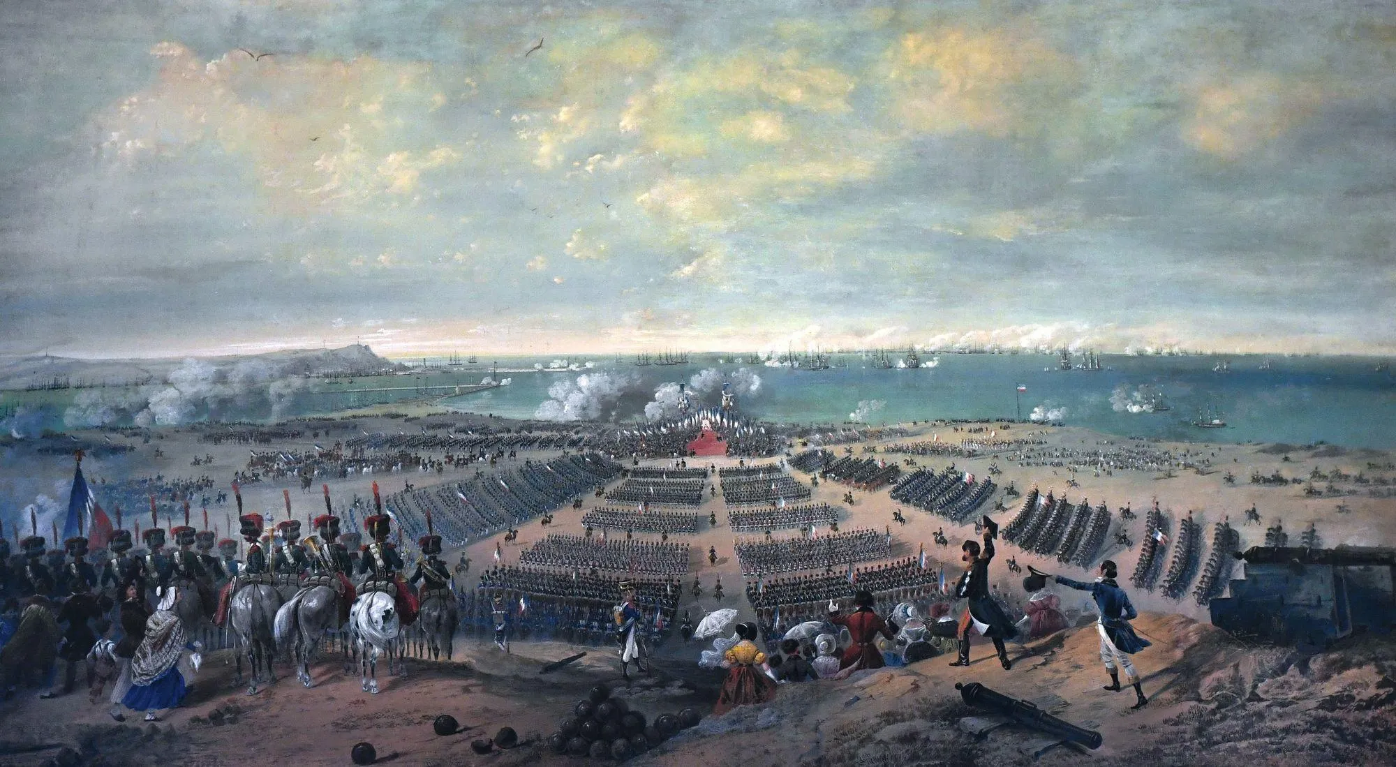 Passage en revue des troupes à Boulogne le 15 août 1804