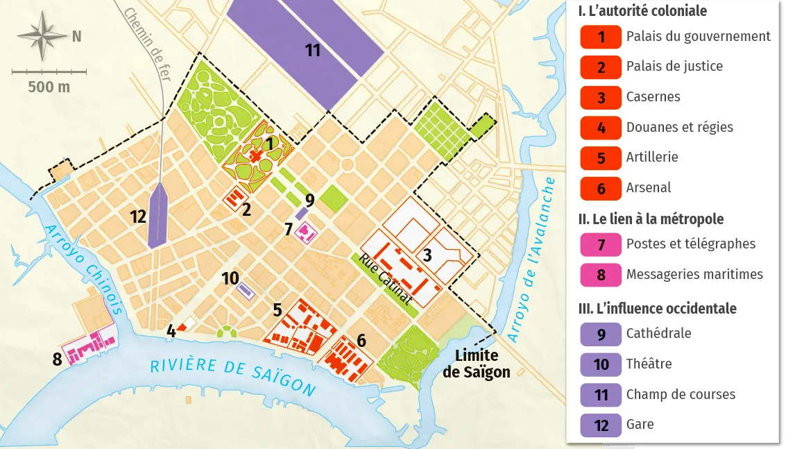 Plan de Saïgon en 1893