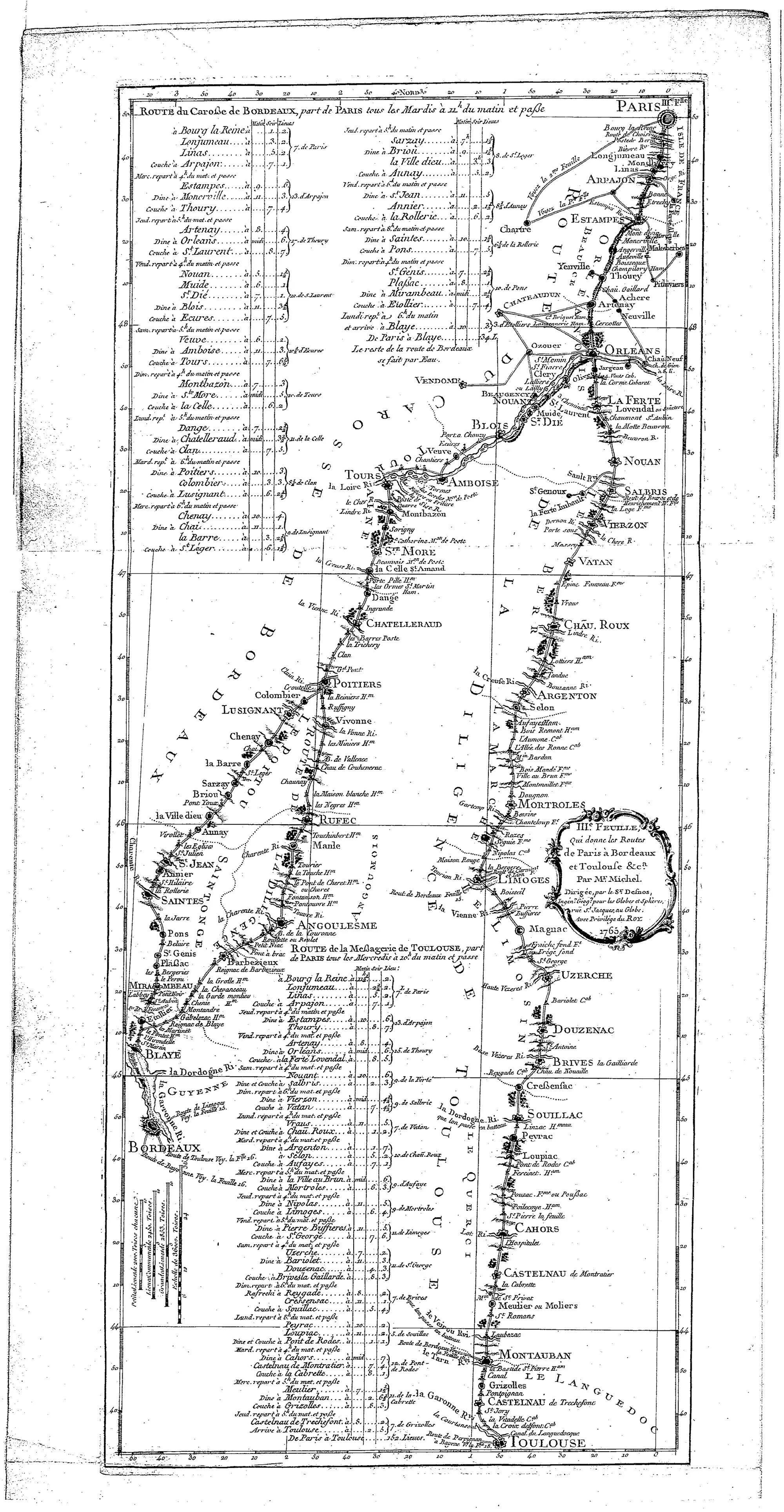 Claude-Sidoine Michel, L'Indicateur fidèle ou Guide des voyageurs, 1765