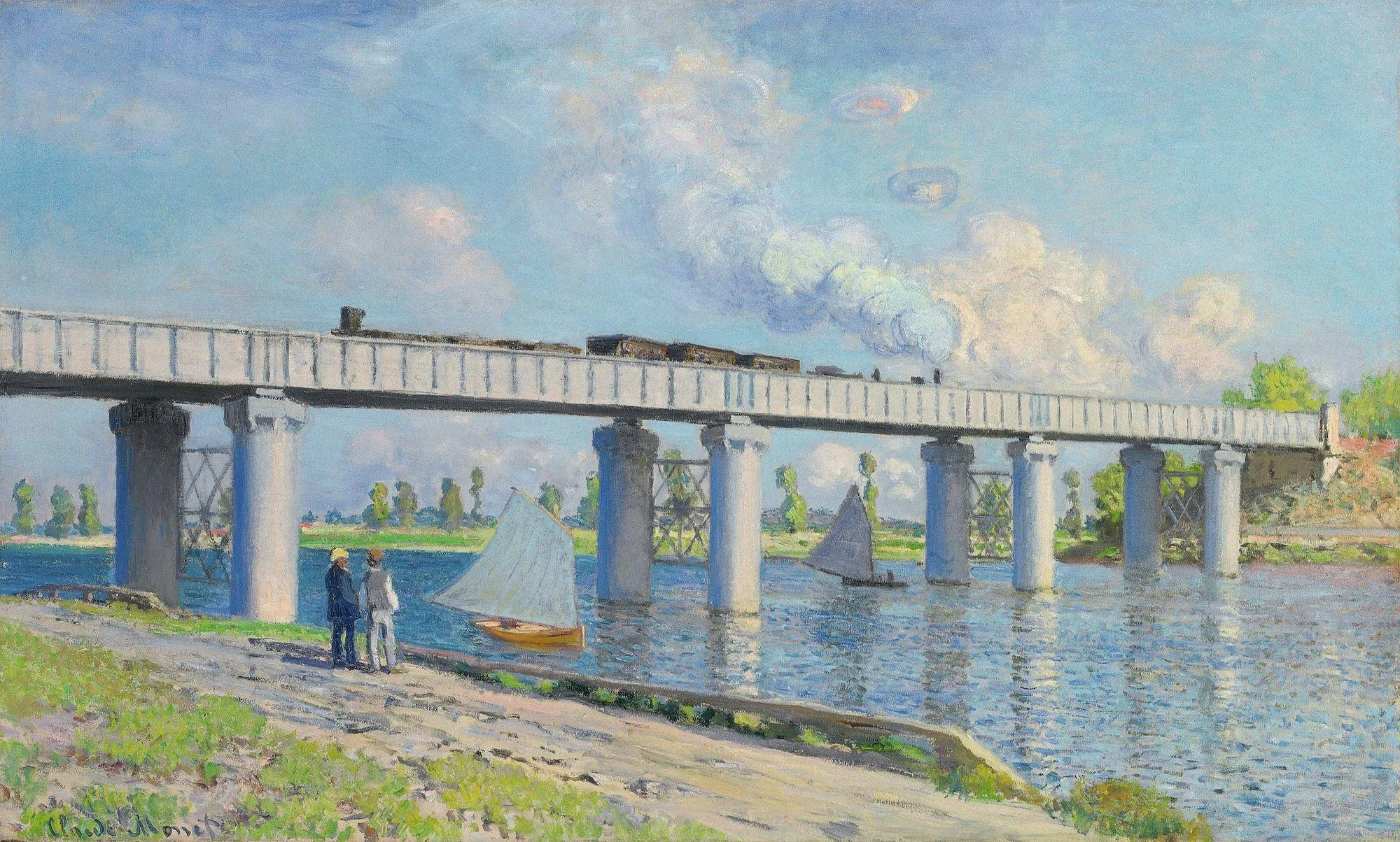 Claude Monet, Le Pont de chemin de fer à Argenteuil, 1873, huile sur toile,
60 x 99 cm, collection privée.