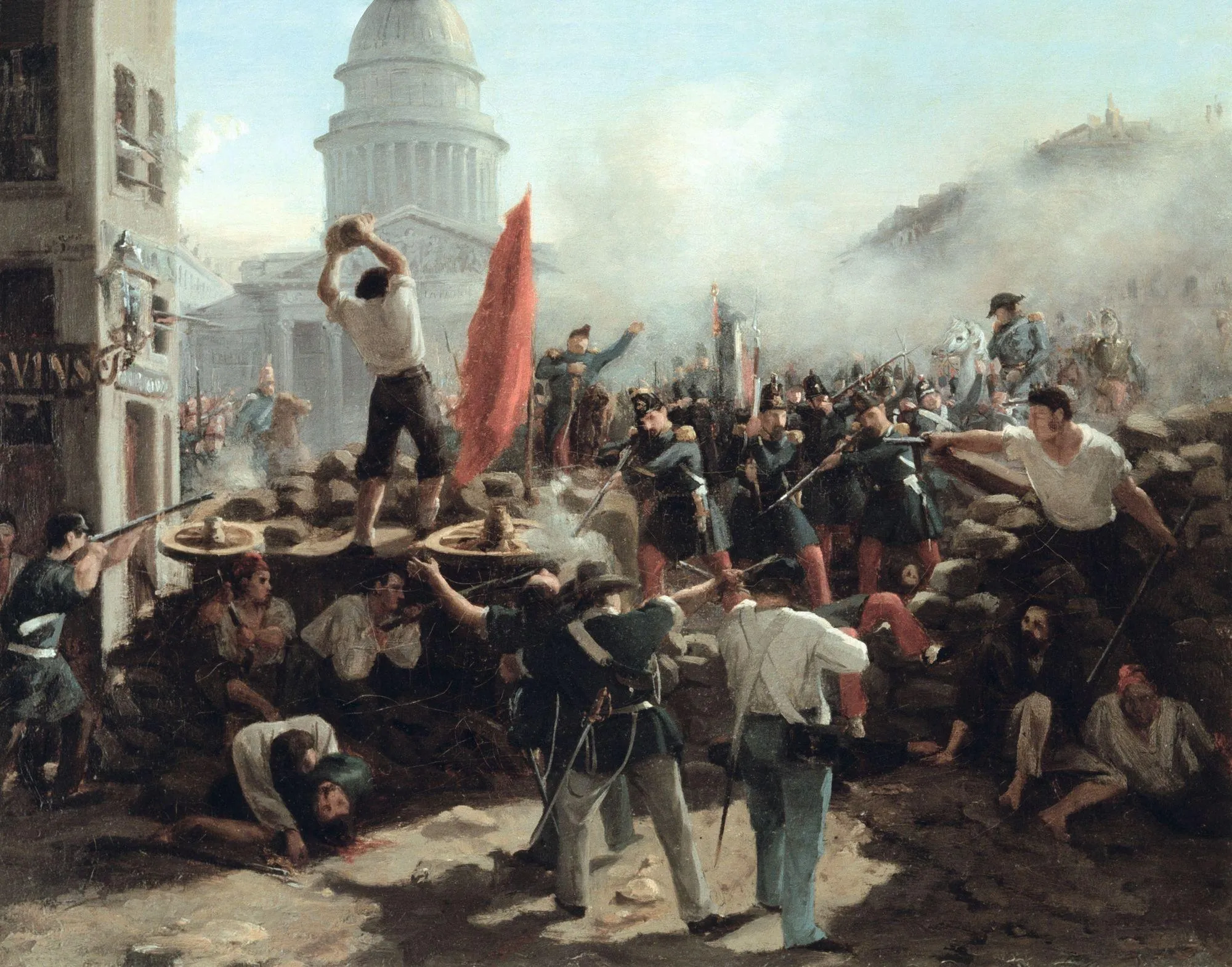 Horace Vernet, Combats dans la rue Souffl ot, Paris, 25 juin 1848