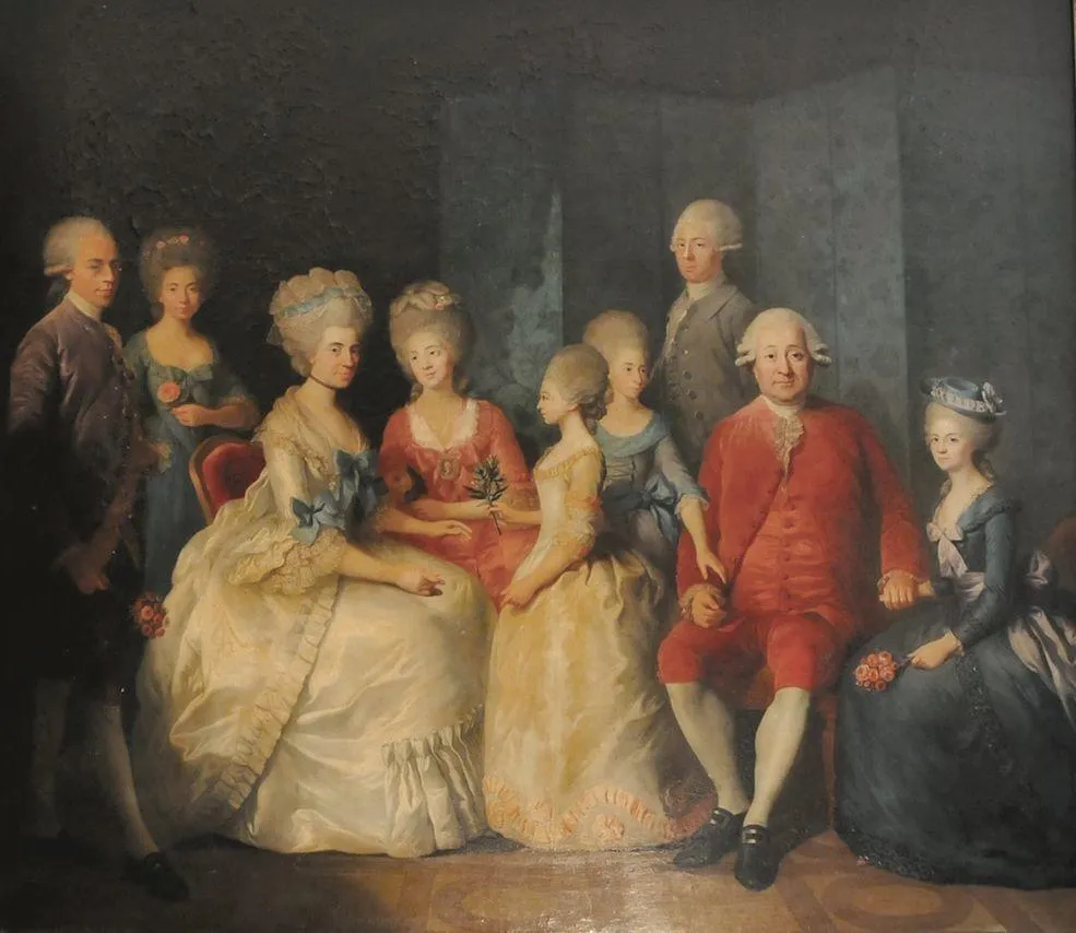 Simon-Bernard Le Noir, François Bonnaffé et sa famille, huile sur toile, 175 x 152 cm, 1781, collection famille Bonnaffé