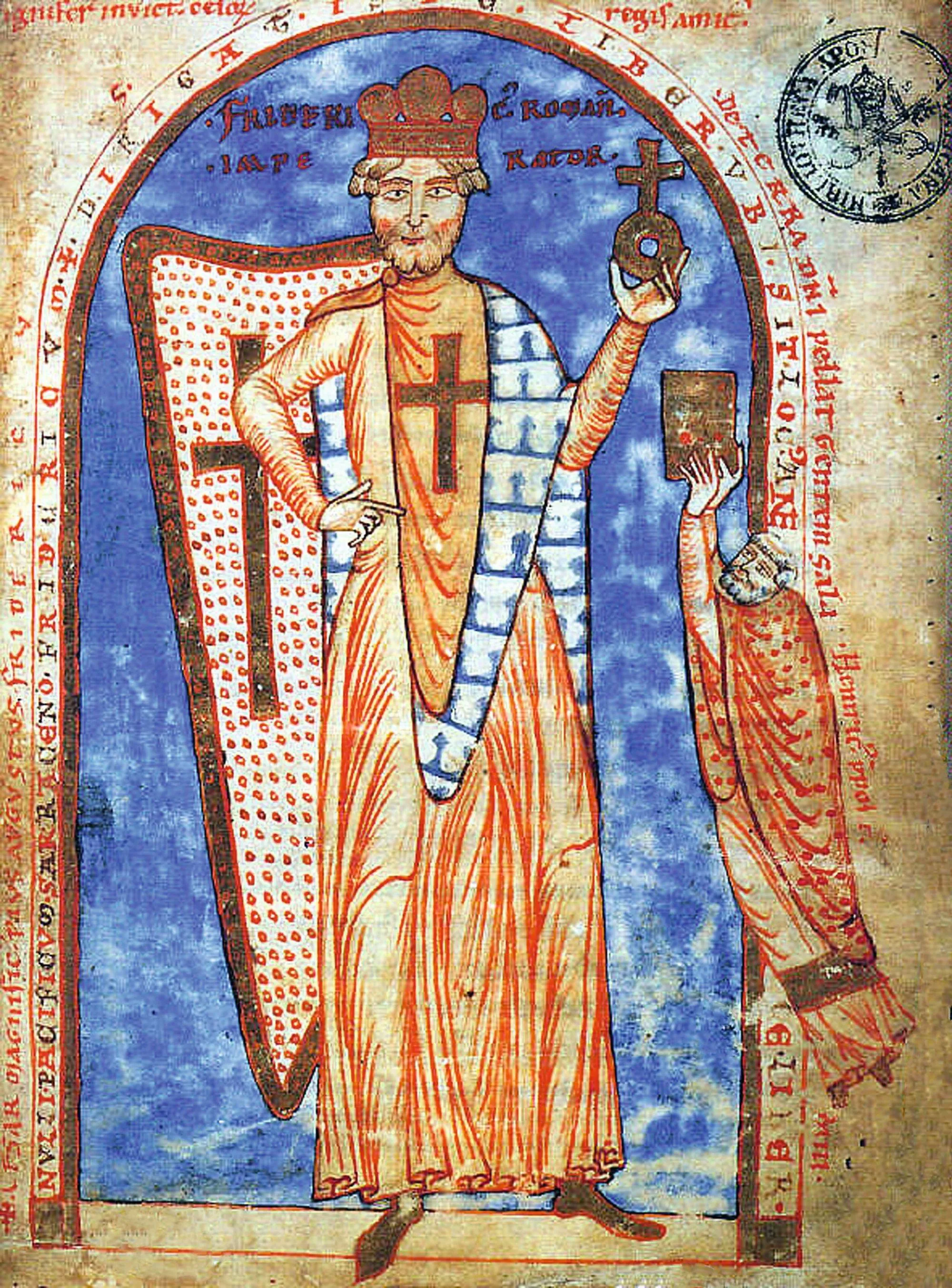 Miniature dans un manuscrit de Robert le Moine, Historia Hierosolymitana, 1188, bibliothèque du Vatican