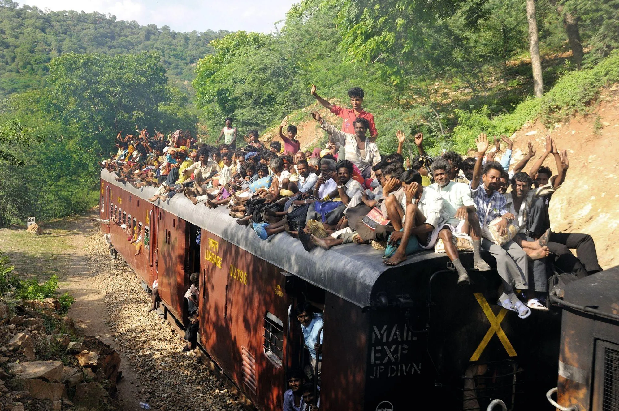 Train bondé au Rajasthan (Inde)