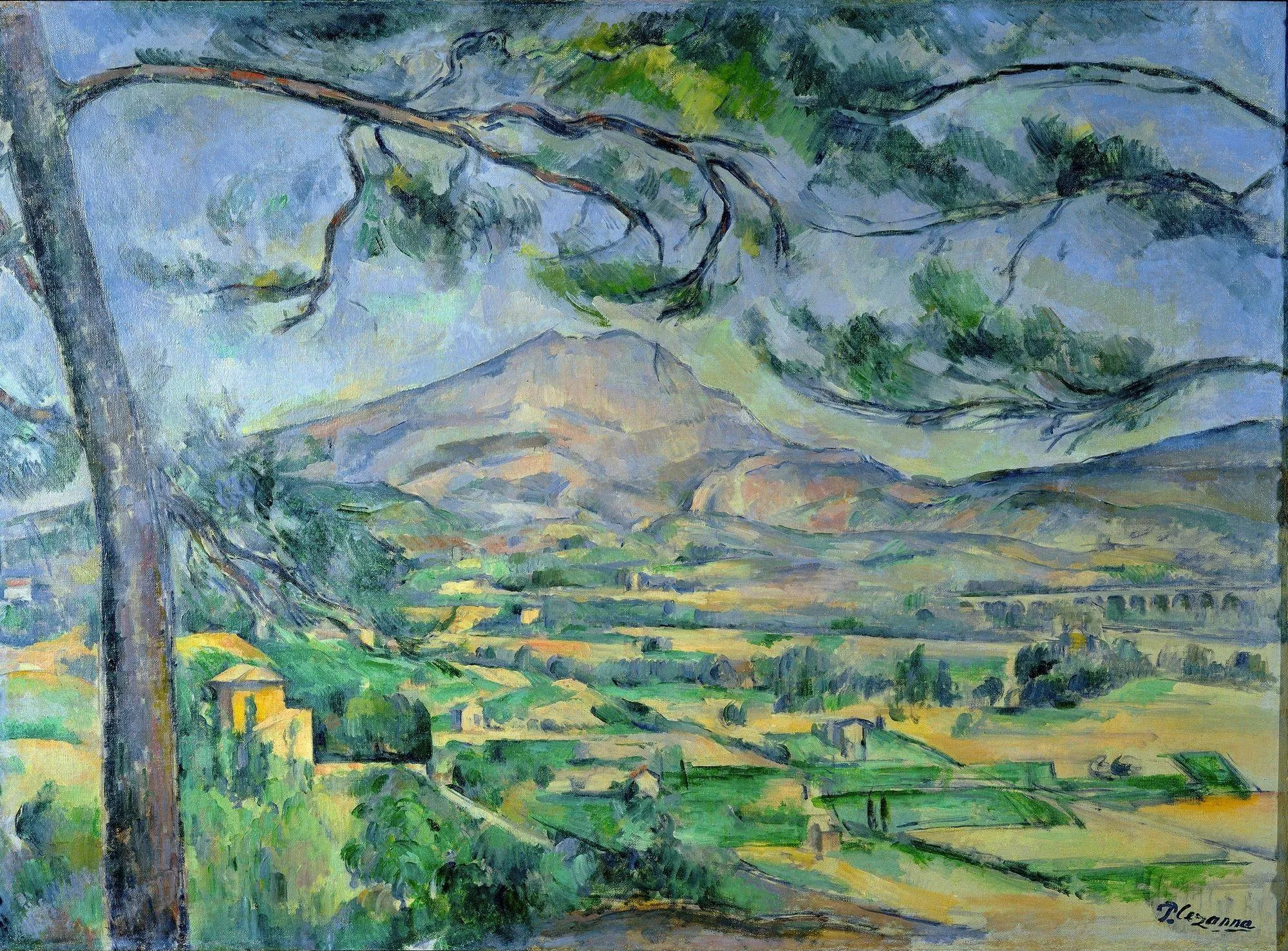 La montagne Sainte‑Victoire (près d'Aix‑en�‑Provence) peinte par Cézanne