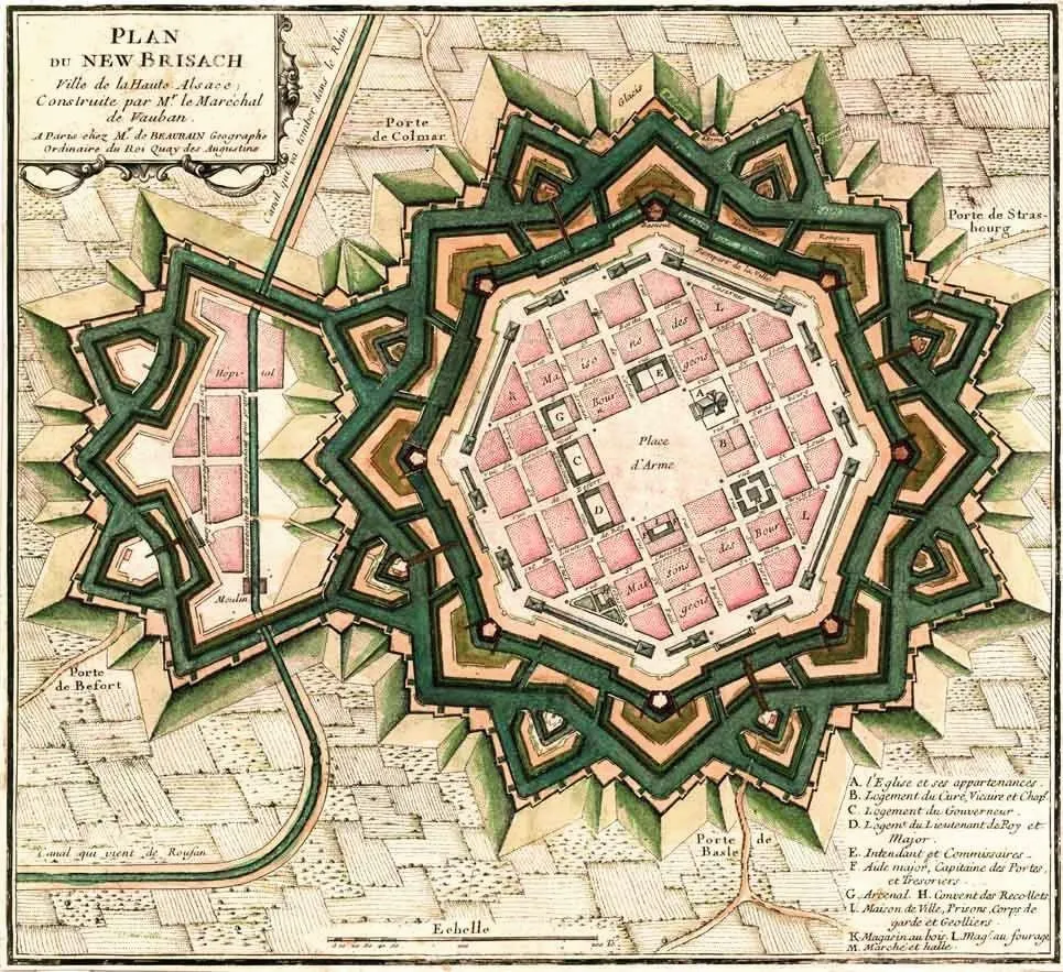 Vauban, Plan de Neuf-Brisach, v. 1697