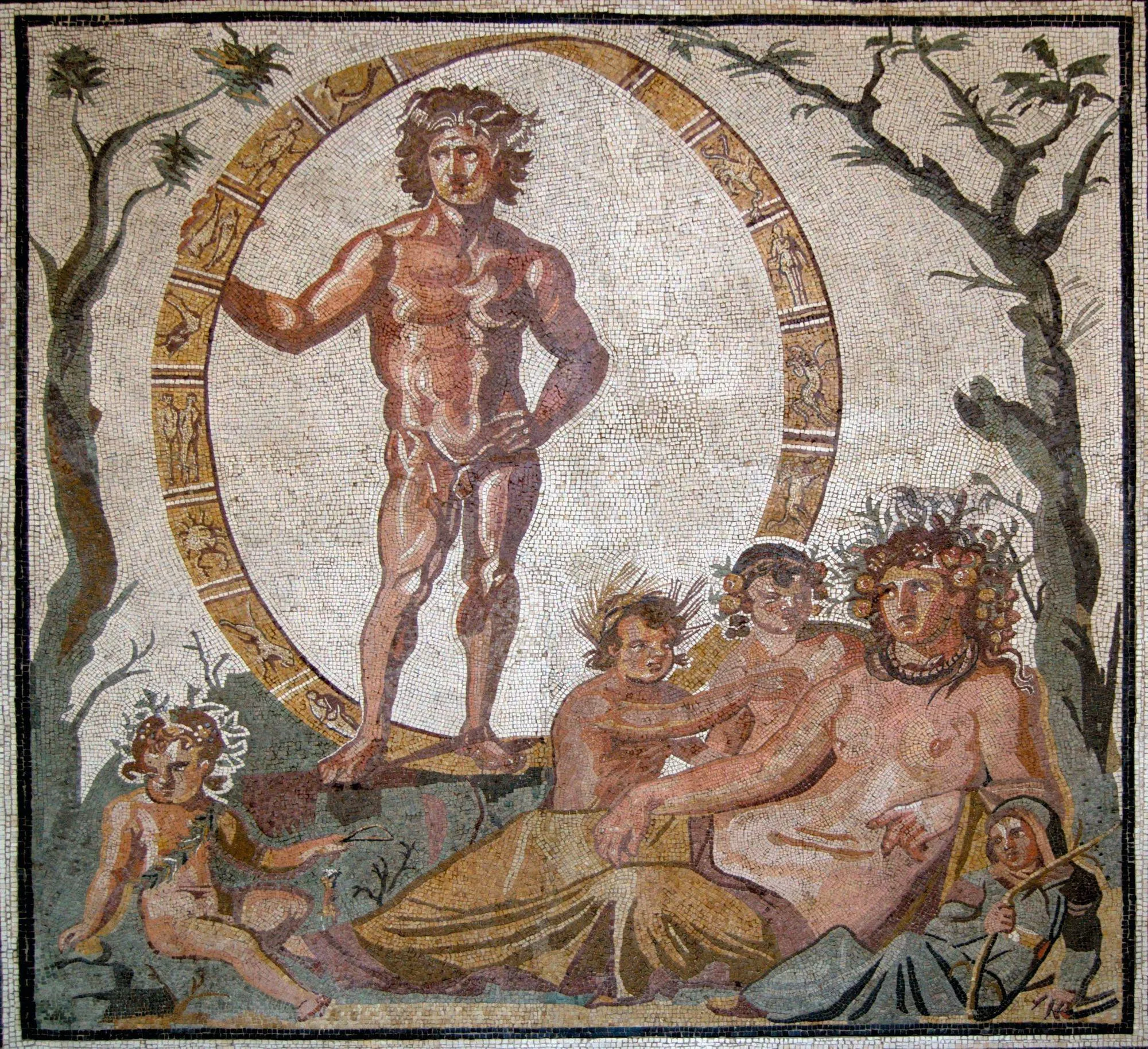 Chronos et Gaïa, mosaïque du IIIe siècle apr. J.-C.