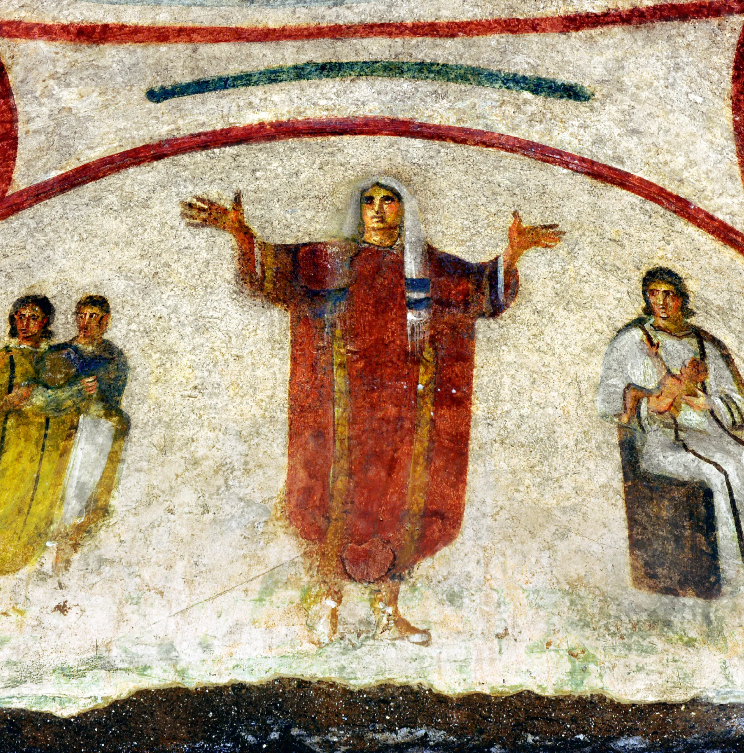 Fresque des catacombes de Priscille