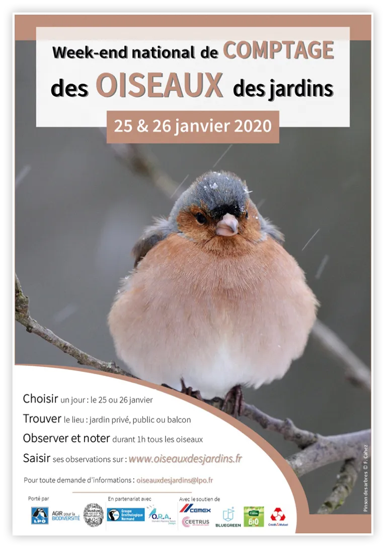 Affiche d'une
association 
environnementale, 
la Ligue pour la 
protection des 
oiseaux.