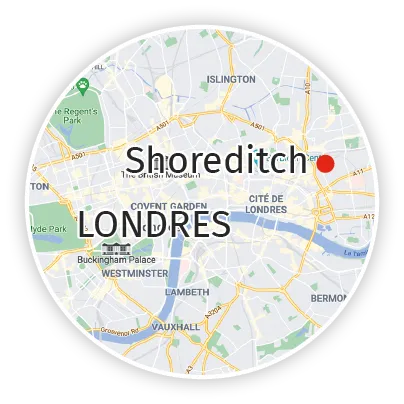 Carte Londres / quartier de Shoreditch