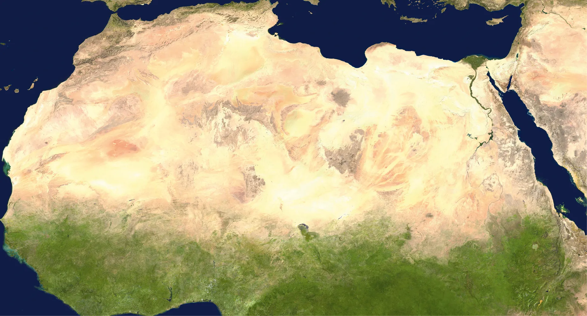 Image satellite du Sahara