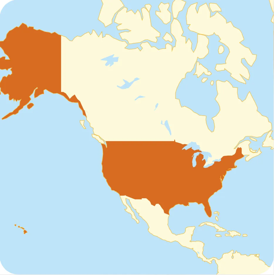 Carton de localisation des États-Unis