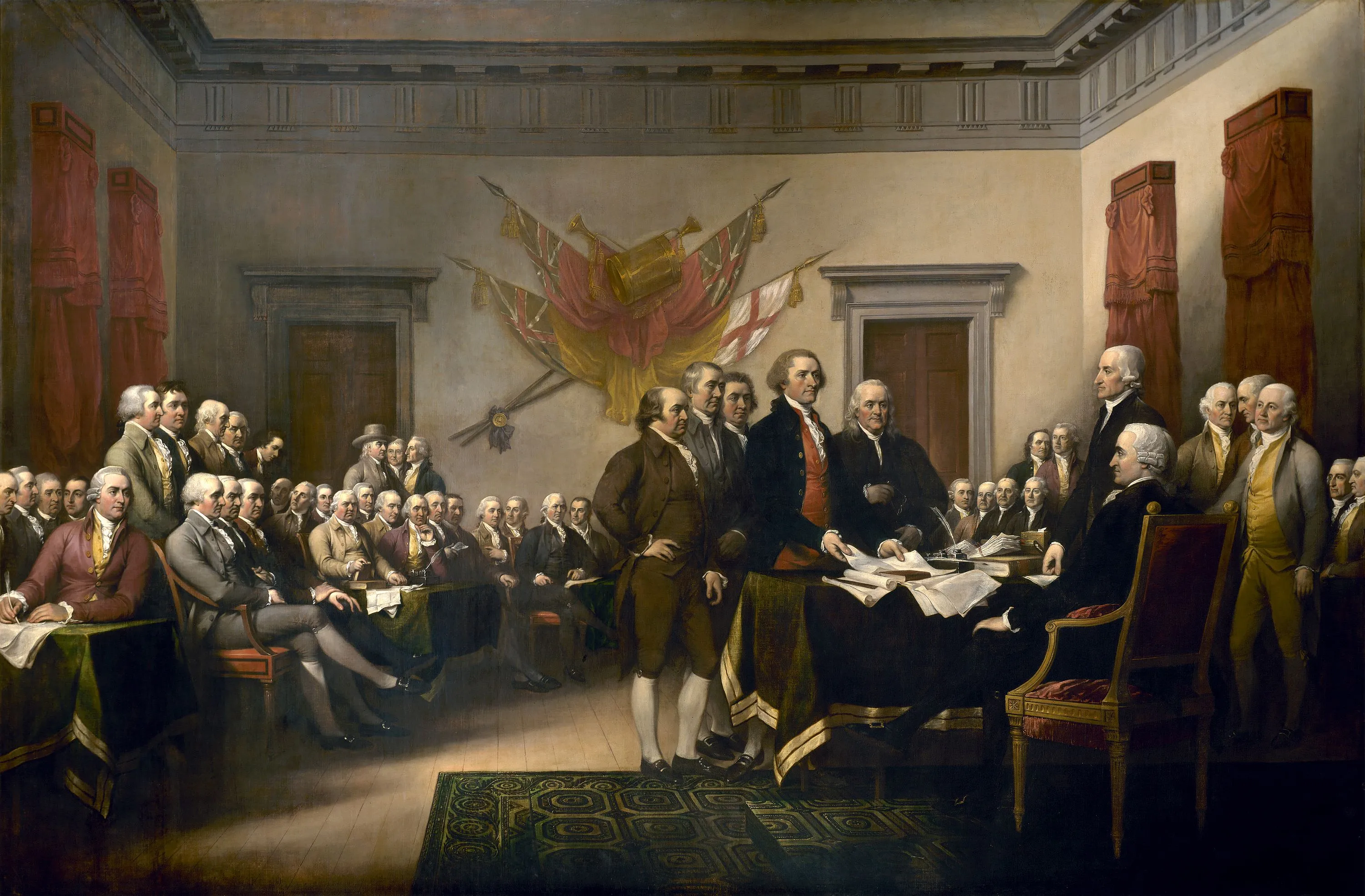 Signature de la Déclation d'indépendance des États-Unis