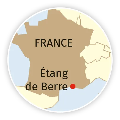 Étang
de Berre en France.