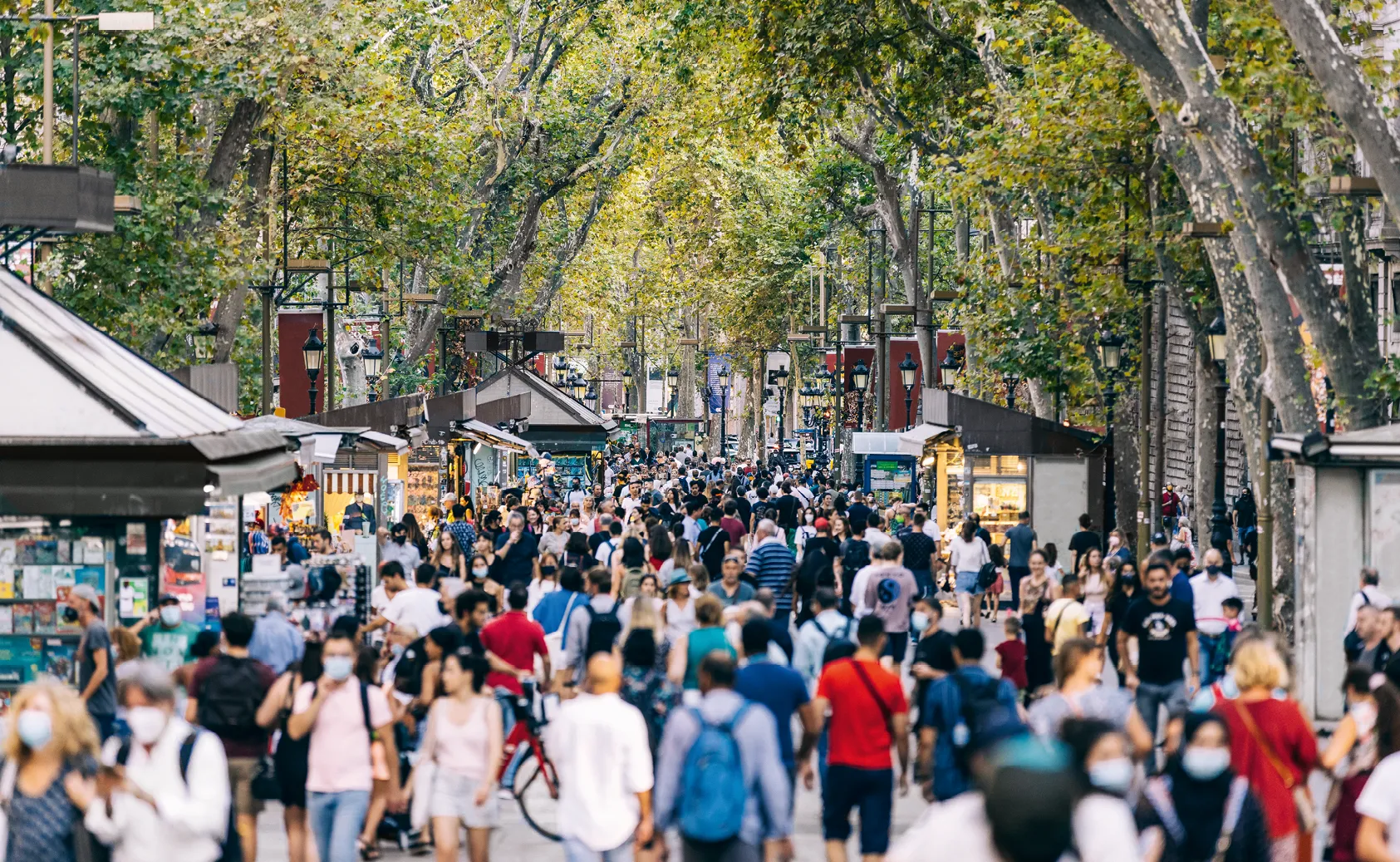 Les commerçants 
des Ramblas