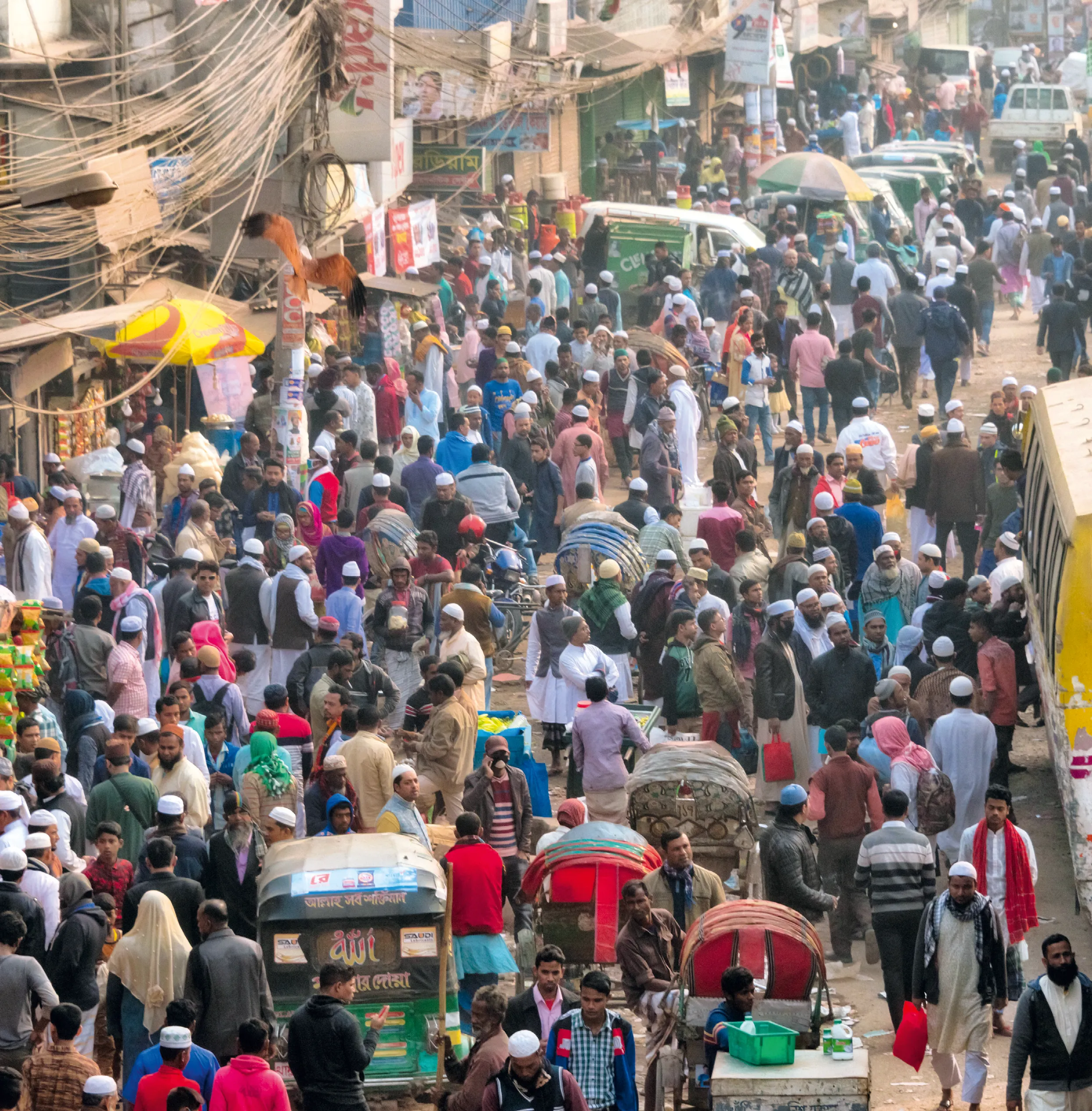 Un marché à Dhaka