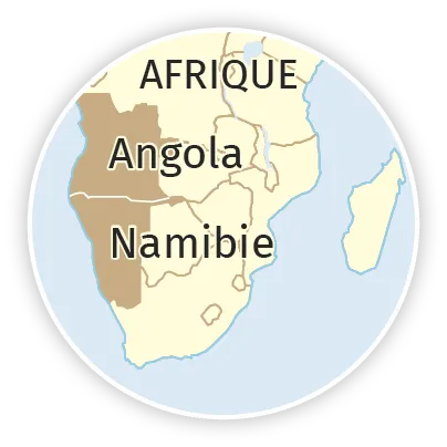 Carte Afrique / Angola, Namibie