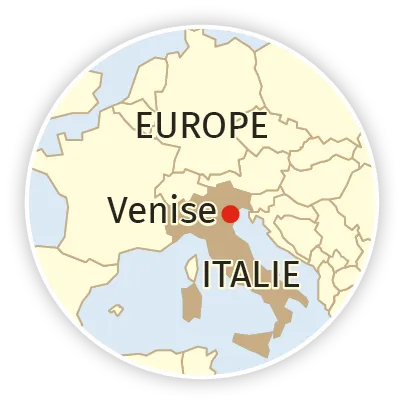 Carte Venise en Italie.