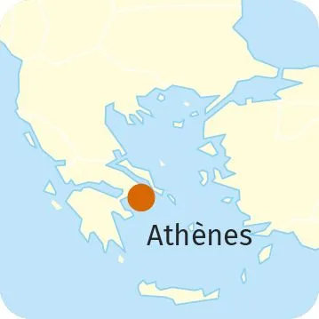 Carton de localisation d'Athènes