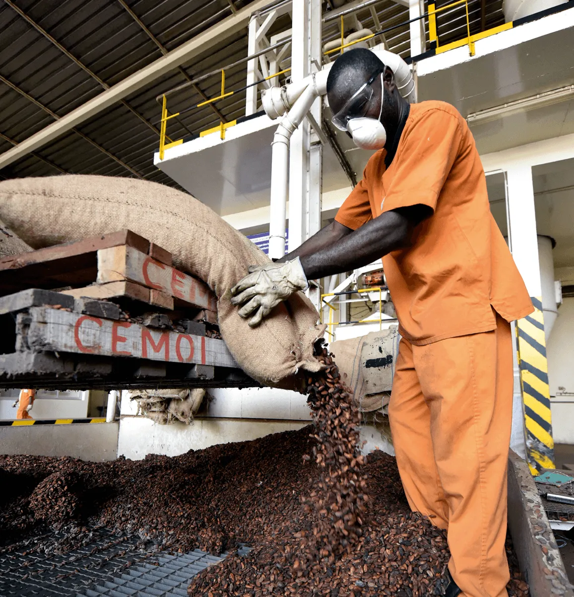 Une usine de transformation du cacao
en Côte d'Ivoire