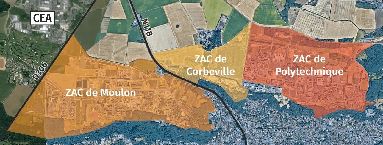 Le quartier de Corbeville et ses nouvelles ZAC