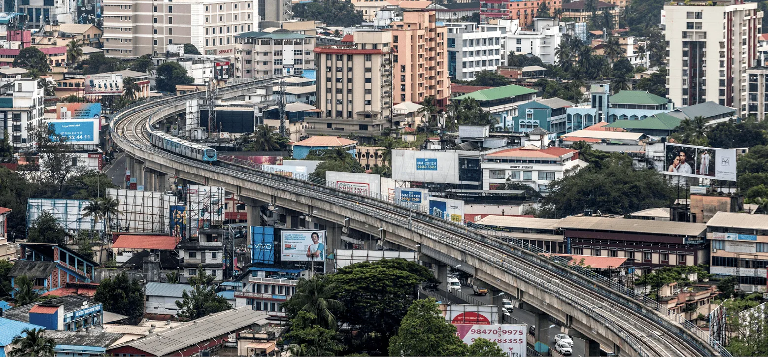 Le métro aérien de Kochi