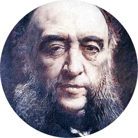 Portrait peint de Jules Ferry, homme politique français, connu pour ses lois sur l'enseignement public.