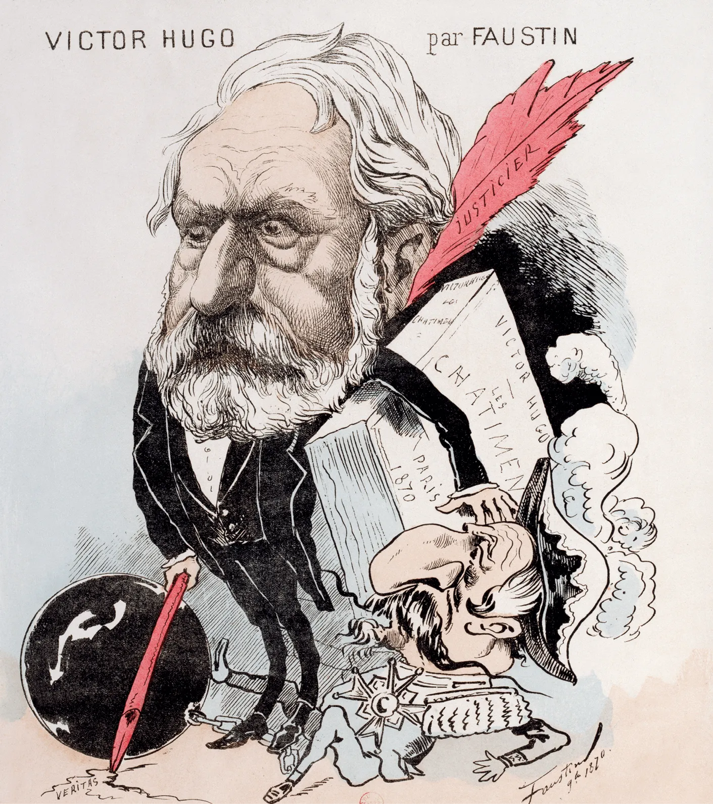 Une caricature de Victor Hugo