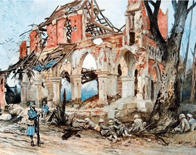 Ruines de l'Église de Frise, Bataille de la Somme