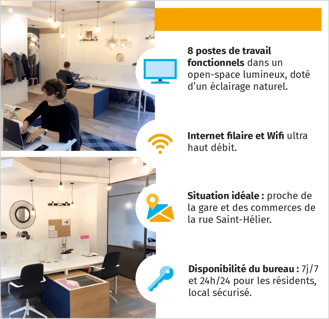 Un espace de télétravail à Rennes