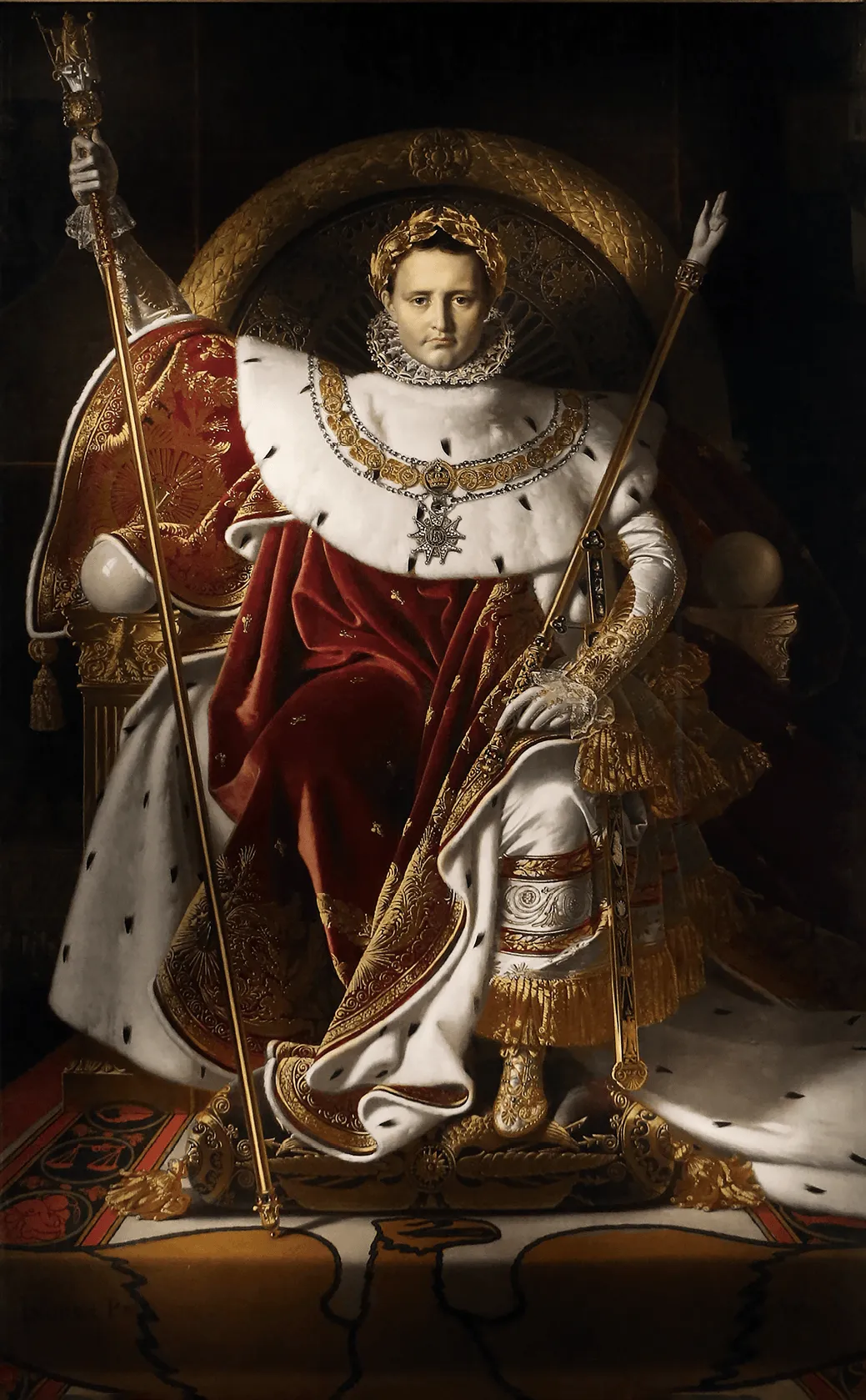Napoléon sur le trône impérial