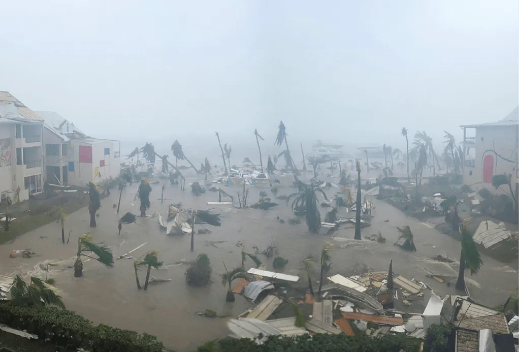 Hôtel à Saint-Martin pendant le passage du cyclone Irma