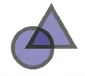 Logo GeoGebra : cercle et triangle superposés, bleu-violet