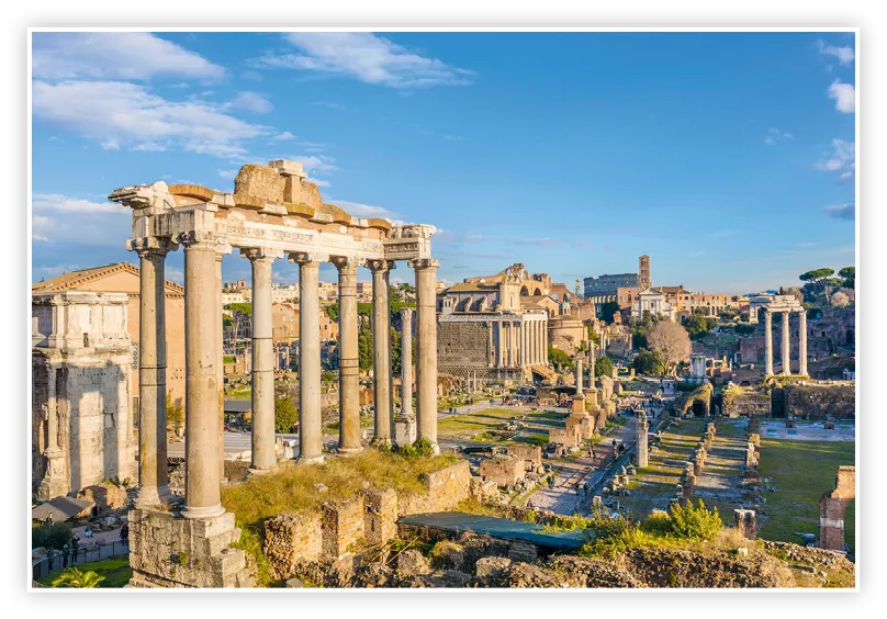 Le forum construit vers 550 avant J.‑C. à Rome (Italie), photographié en 2017.