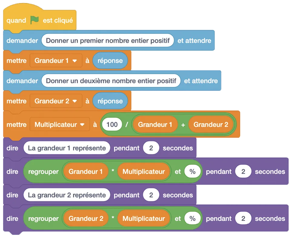 programme Scratch - exercice 10