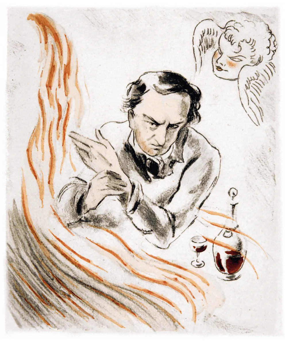 Raoul Serres, illustration pour la section « Le Vin » de Charles Baudelaire, 1907