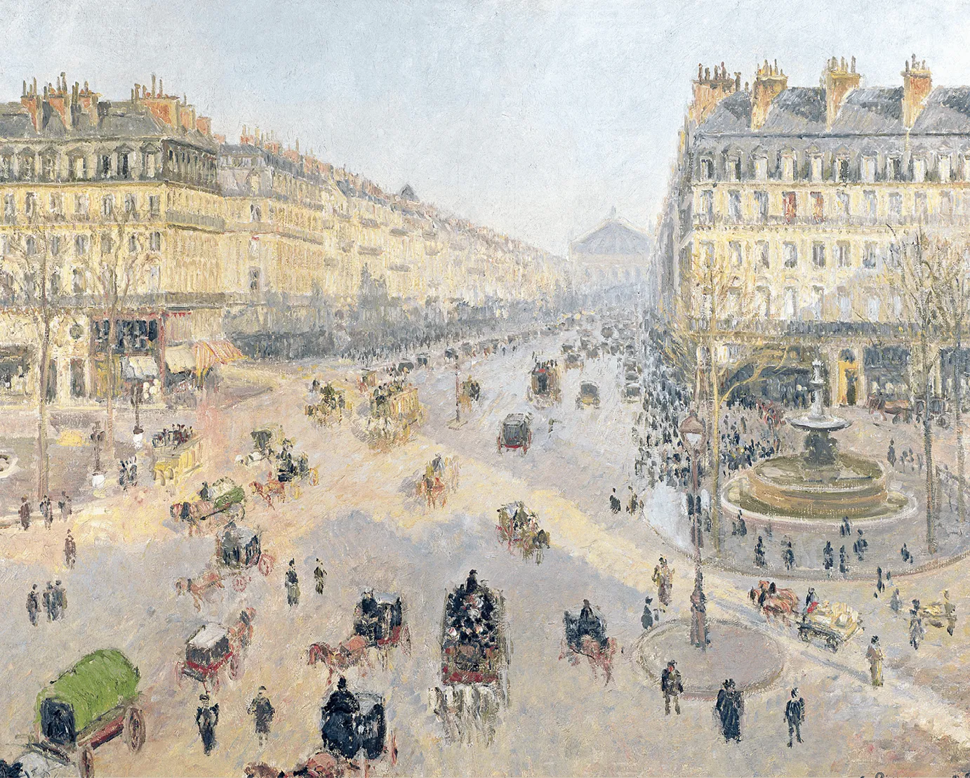 Camille Pissarro,
Avenue de l'Opéra, soleil,
matinée d'hiver