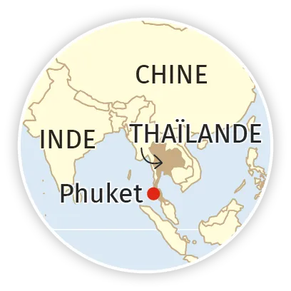 Carton de localisation de Phuket en Thaïlande